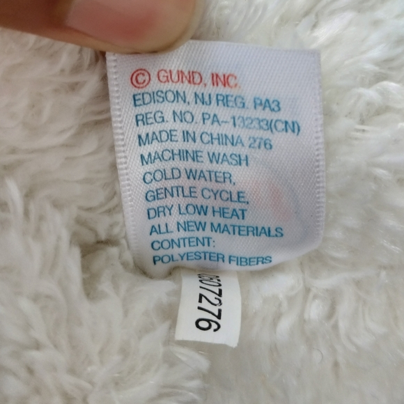 ÷Baby Gund Polar Bear White Bear, Personalized My First Christmas Baby Gift - Picture 7 of 12